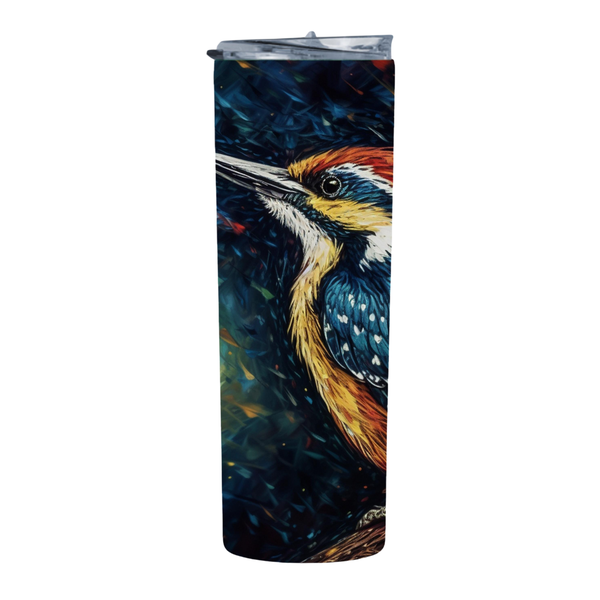 WOODPECKER Night 20 Oz Straight Skinny Tumbler 047
