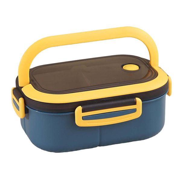 Rectangular Portable Lunch Box Divided Into 3
