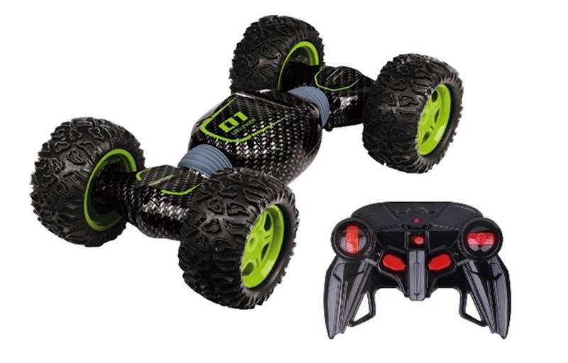 R/C 2.4GHz 4WD Ultimate X Stunt Car (37cm long) - Carbon/Green