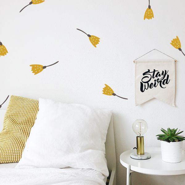 Yellow Flower Wall Stickers
