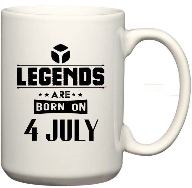 Legends Are Born on 4 July Birthday Coffee Mug