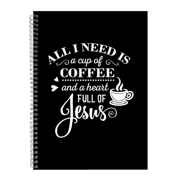 Coffee &amp; Jesus Christian Theme Writing Book A4 Notepad Notebook Gift-402
