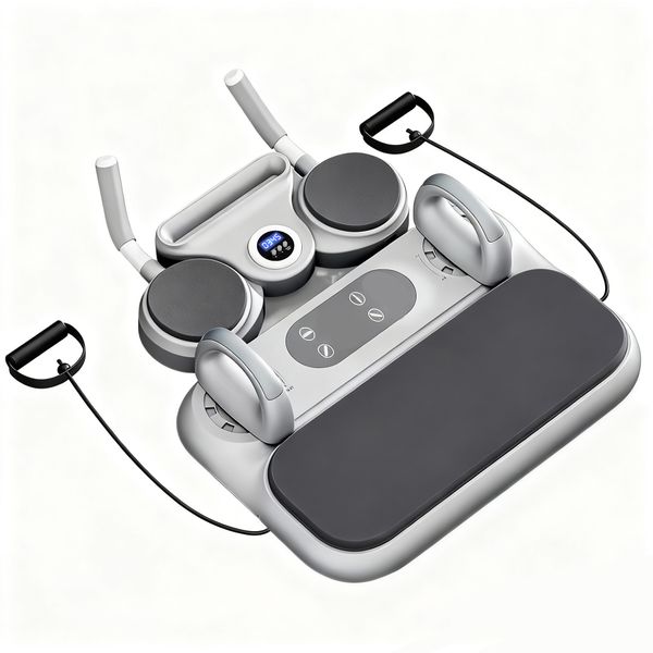 Pilates Reformer Yoga Machine Set 6in1 Home Exercise With Pull Rope &amp; Timer