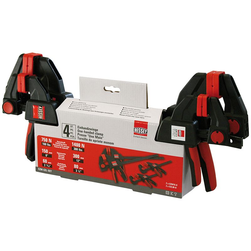 Bessey EZM-EZL Set - One?Handed Clamps