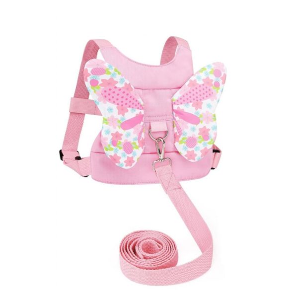 2 in 1 Toddler Harness Leashes, Kids Harness Children Leash(Pink Butterfly)