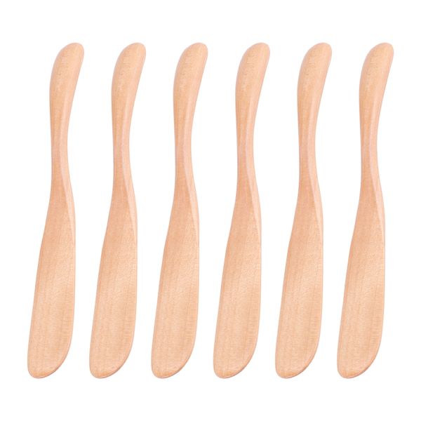 Wooden Butter Knife Cheese Spreader 6 5 Inch 6 Pieces