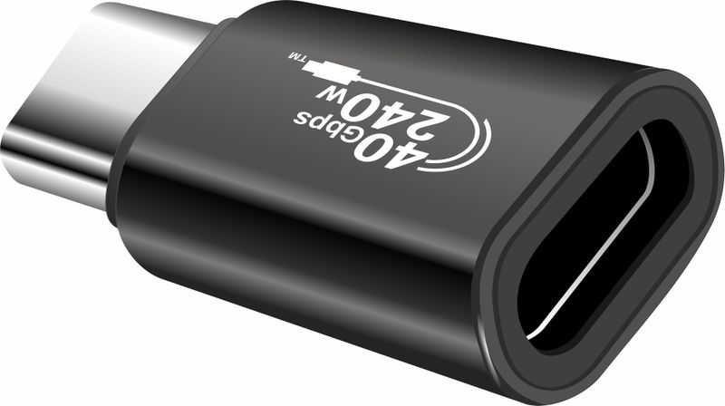 TROO Certified 100W Fast Charge + 8K Video Type C Adapter (Male to Female)