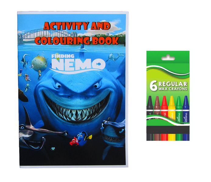 Finding Nemo Activity and Colouring Book A5 plus 6 Wax Crayons - Set of 5