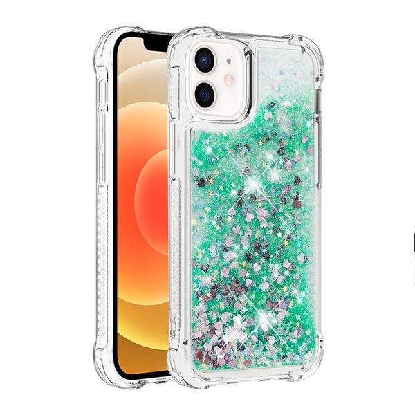 Phone Case Compatible With iPhone 12 Mini Full Cover Liquid Glitter Case