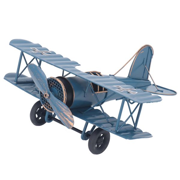 Retro Metal Airplane Model Vintage Iron Airplane Ornament Decorative