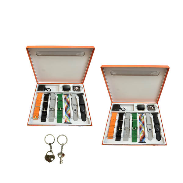 2 Pieces Ultra 7in1 Strap Series 9 Smart Watch