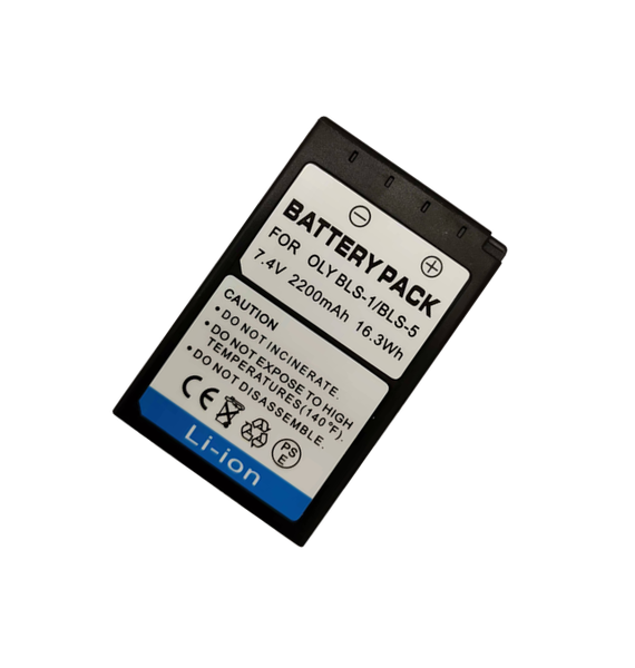 2200mAh Lithium-Ion Battery for Olympus BLS-1 / PS-BLS1, Evolt E-450, etc.