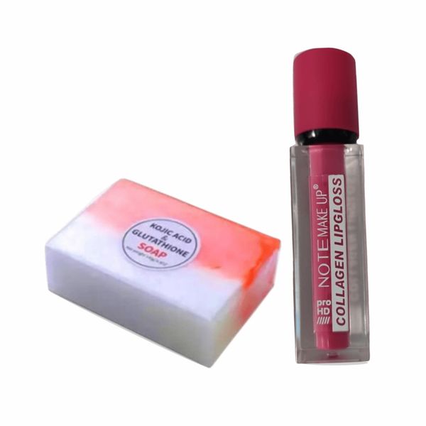 100g Kojic and glutathione soap with lipstick