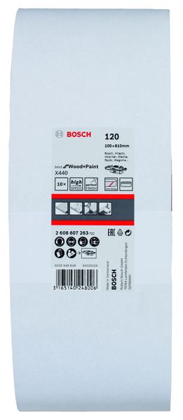 Sanding Belt Best for Wood 100 X 610mm, 120 Grit, 10 Piece