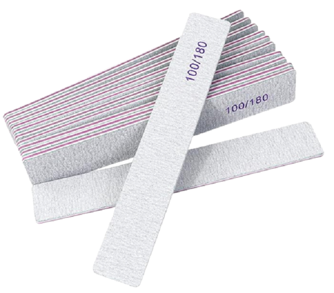 Nail File Set 100/180 Grit Double Sides Washable Nail Files Emery Boards