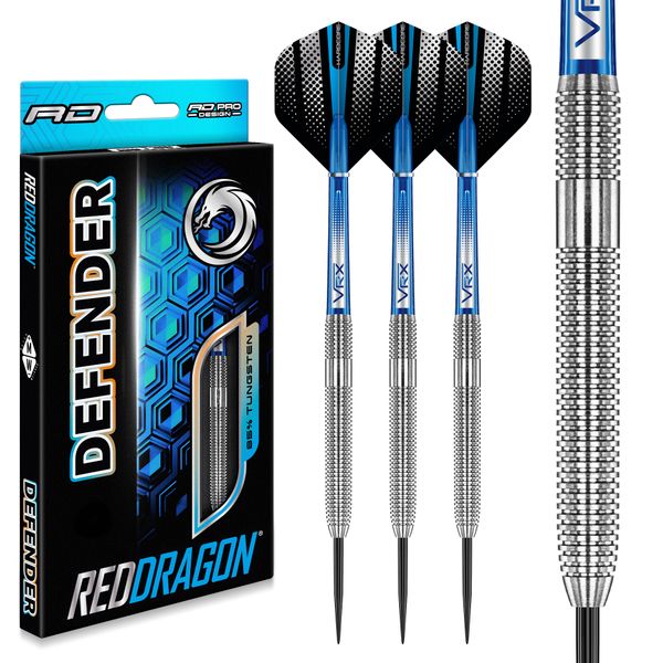 RED DRAGON Defender 22g - 85% Tungsten Darts Set with Flights &amp; Stems
