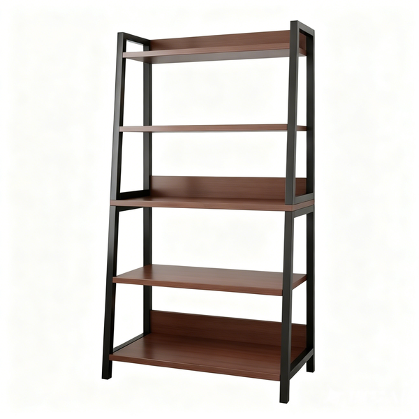 5 Tier Ladder Stand Bookshelf, 60×30×150cmMultipurpose Storage Display Rack