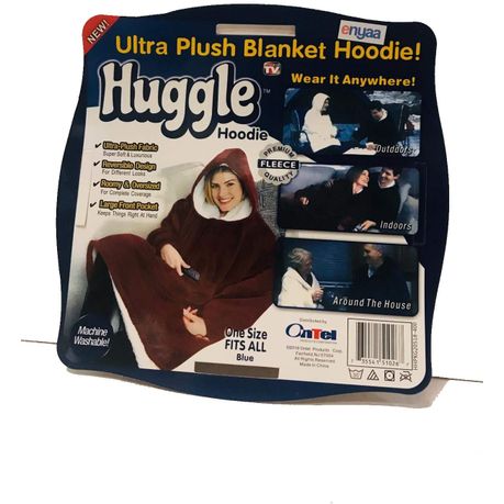 Hoodie Ultra Plush Blanket, One Size - Dark Pink