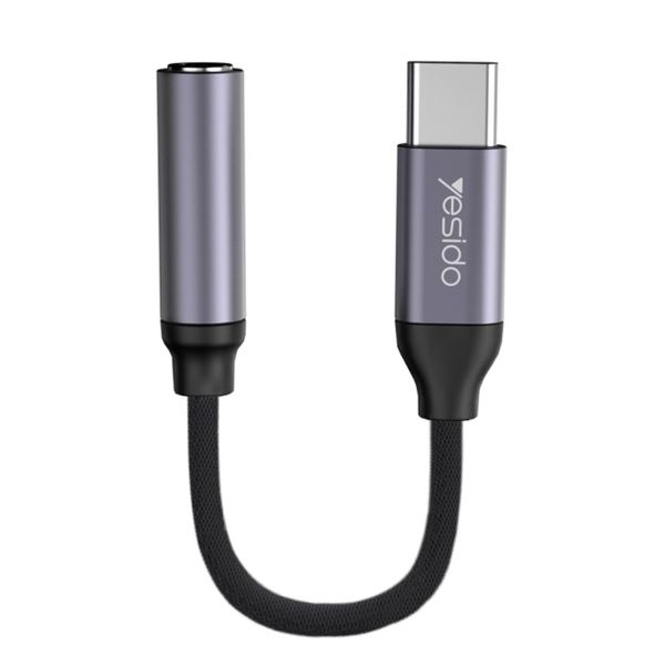 USB Type C to 3.5mm Female Headphone Adapter-(YAU19)-YESIDO