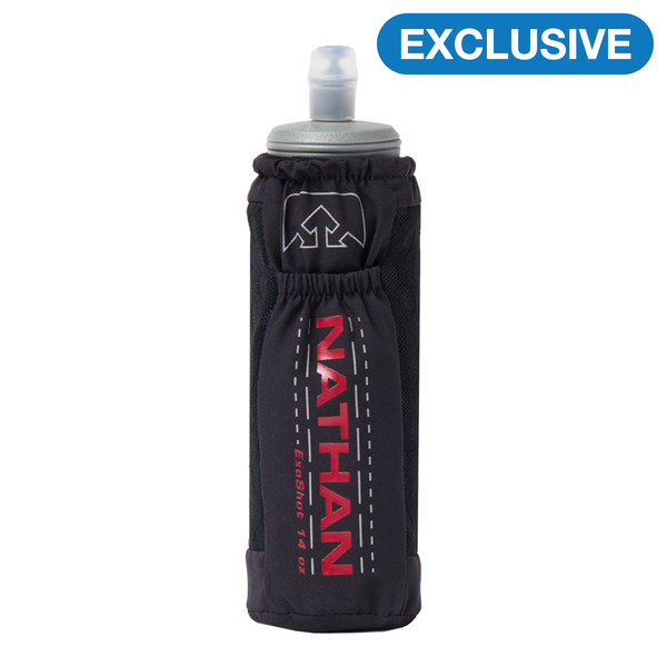 Nathan ExoShot 2 Flask - Black/Ribbon Red - 420ml