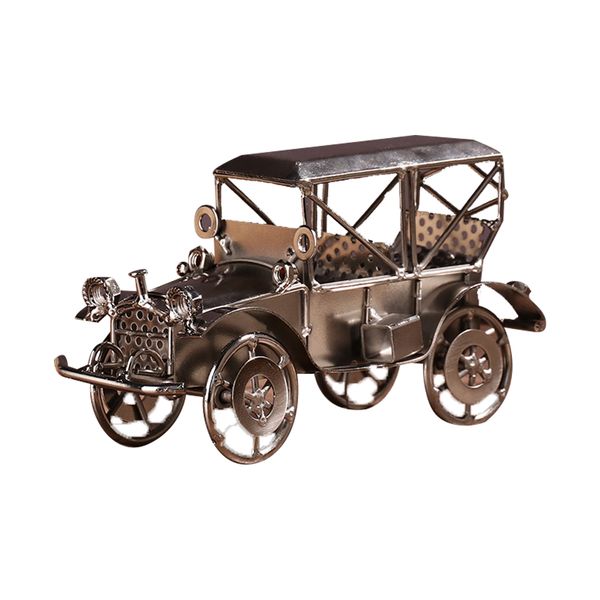 Retro Metal Car Steampunk Style Silver D309-1