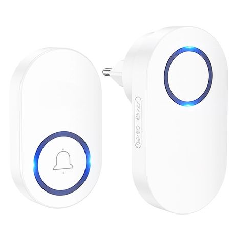 Low-Power Wireless Doorbell With 60 Ringtones & Long-Range Signal HI25 PK Image