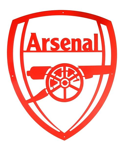 Arsenal Crest Mounted Wall Art -Red