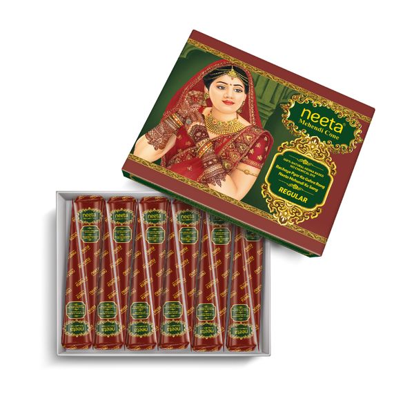 Neeta Mehendi Cones for Hand - Pack of 12
