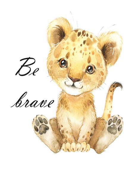 Little Leila - Lion print - A3