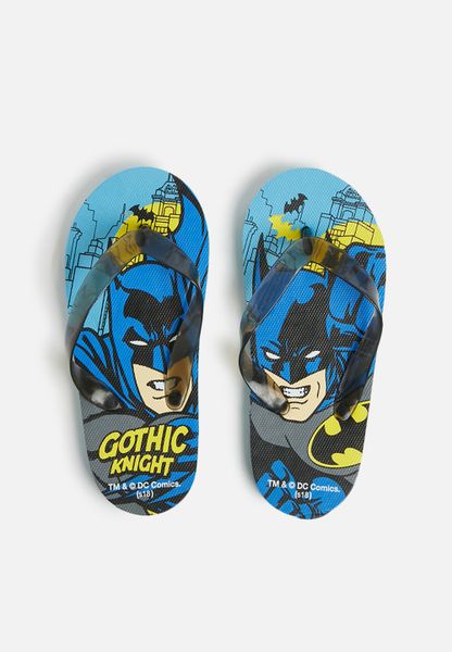 Kid's Character Fashion Batman Flip Flops - Blue Multi