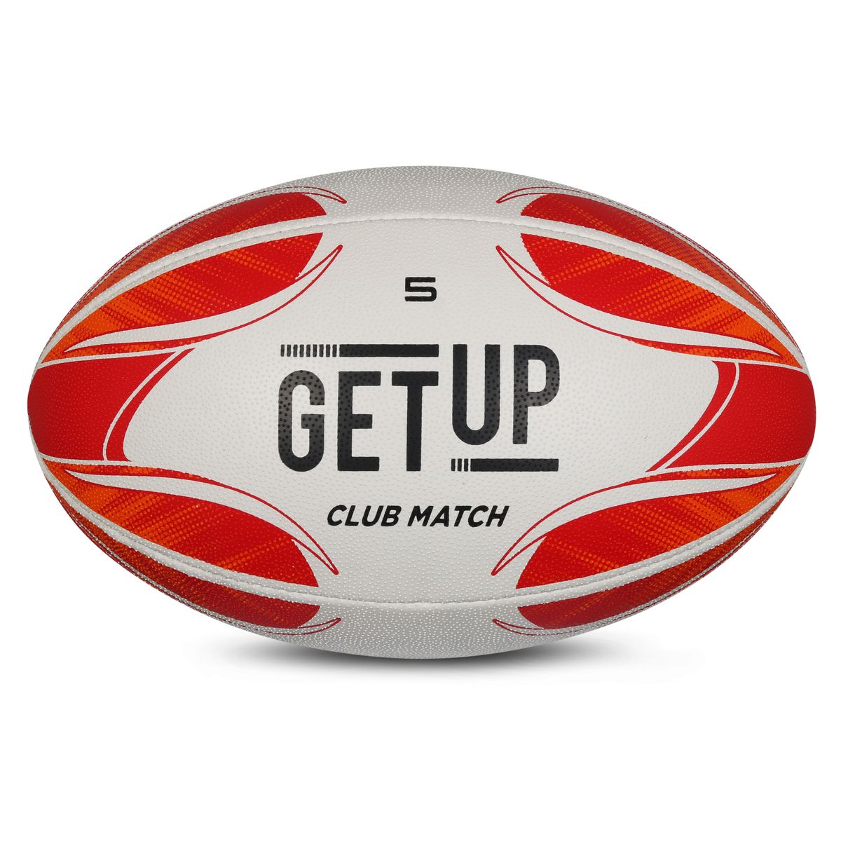 GetUp Club Trainer Hand-Stitched Match Rugby Ball - Size 4&5 - Various Colours