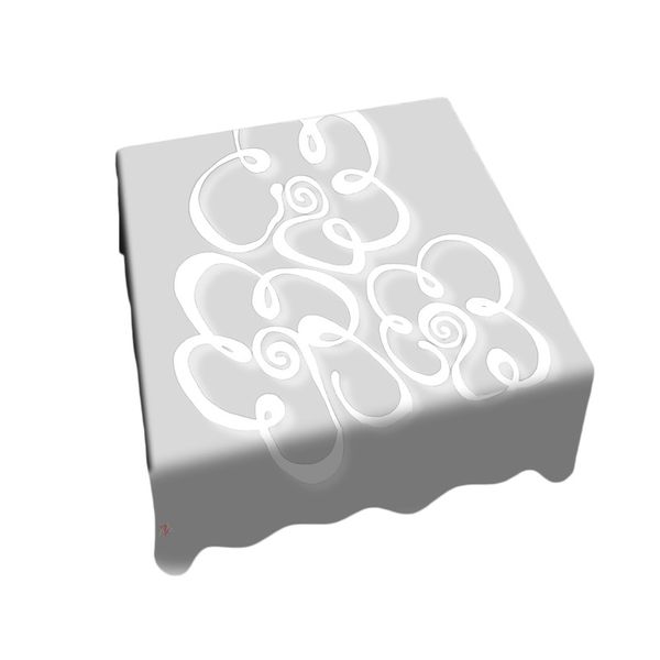 Daisies Bold On Pale Grey Square Tablecloth By Fifo