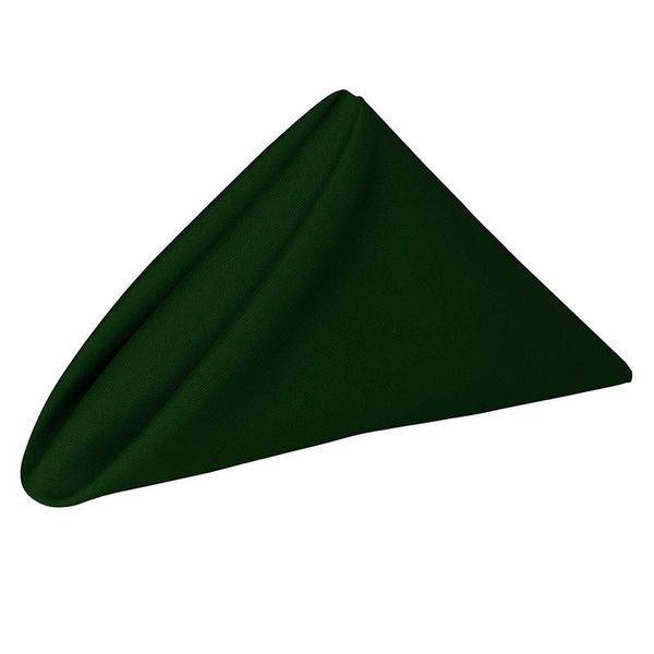 Set of 10 Forest Green Polyester Napkins-50cm