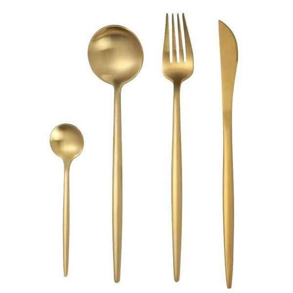 Finery - Sleek 24 Piece Cutlery Set - Gold