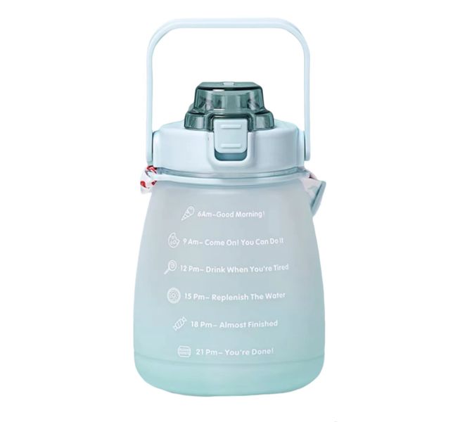 1400ML BPA Free Motivational Water Large Capacity Bottle with Straw
