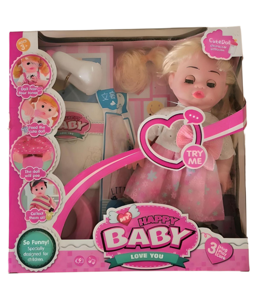 Happy Baby Doll Set - Doll with Accessories