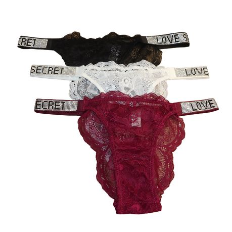 Women's Low Waist Strap Tip Panties Clear Underwear