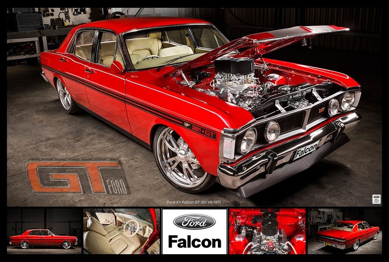 Ford - Falcon Poster with Black Frame