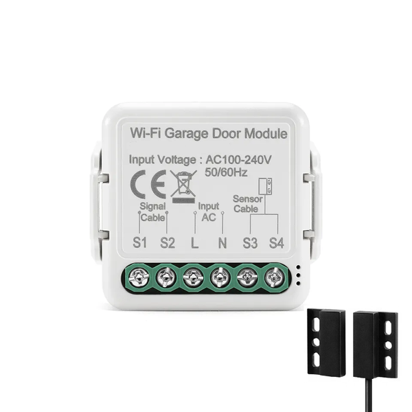 Smart Life Tuya WIFI 240V Gate Garage Door Opener Relay w/ Contact Sensor
