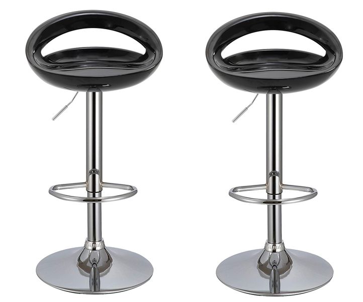 Bar / Kitchen Counter Stools - Set of 2 - Black
