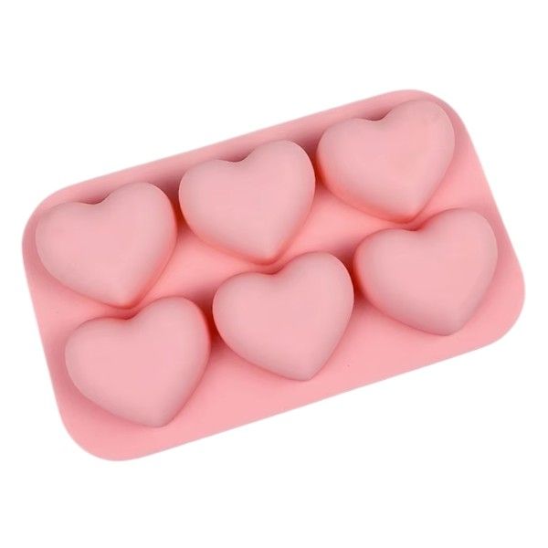 Silicone Heart-Shaped Chocolate Mould - Pink