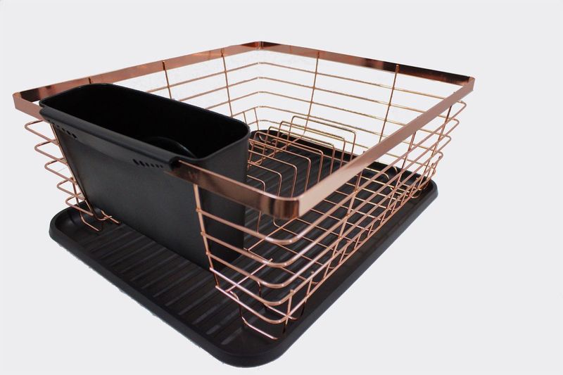 Classic Dish Rack with Utensil Holder and Drain plate