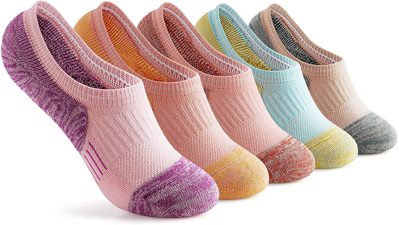 Women's No Show Socks 5-8 Pairs, Cushioned Low Cut Ankle Socks