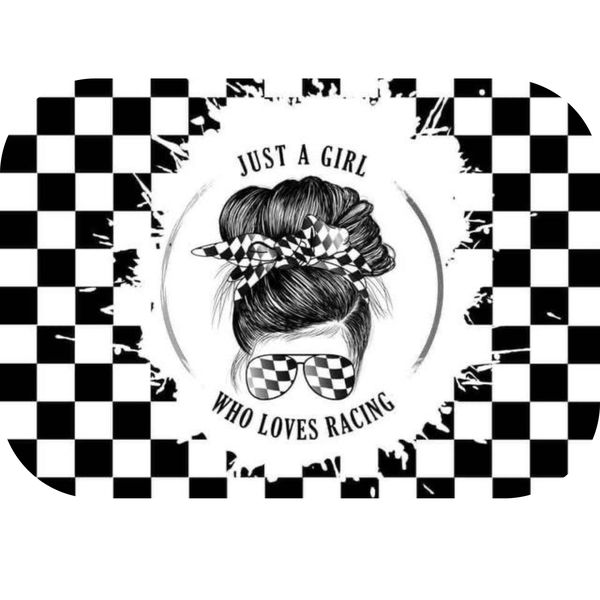 Girl loves racing Printed Mouse Pad