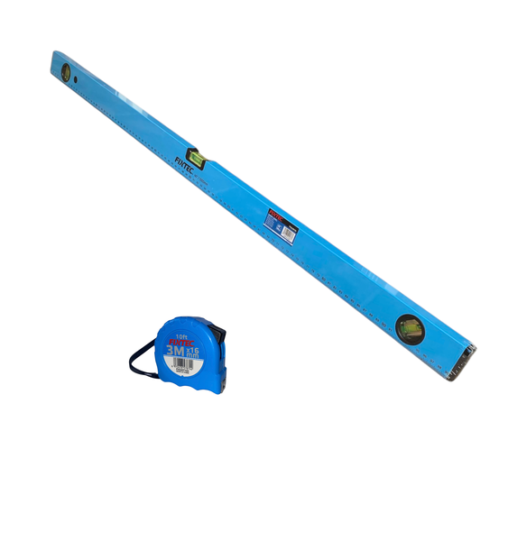 Fixtec 3m Steel Measuring Tape 16mm And 40" 100cm Spirit Level