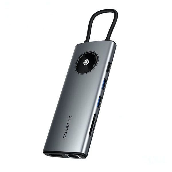 CABLETIME 12 IN 1 USB C Hub with 2 HDMI 1 DisplayPort for Laptop