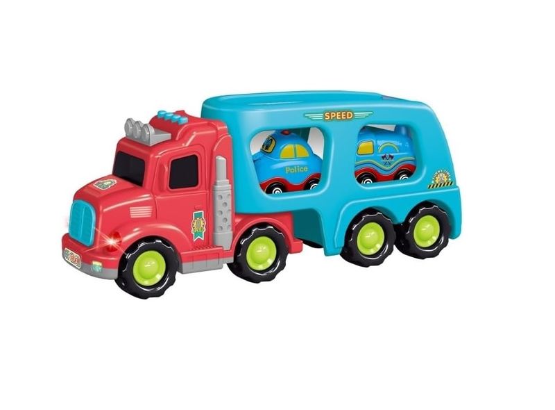 Kids Transport Truck with Mini Police Cars