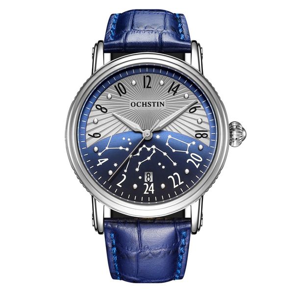 Counter Waterproof Night Light Men's Watch Business Leisure Leather Fully A
