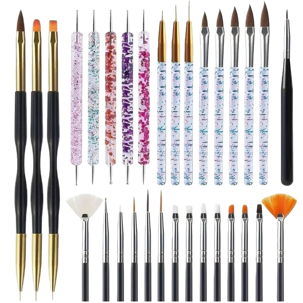 Nail Art Detailing Brushes Set for Pros for Fine Detail Liner &amp; Painting