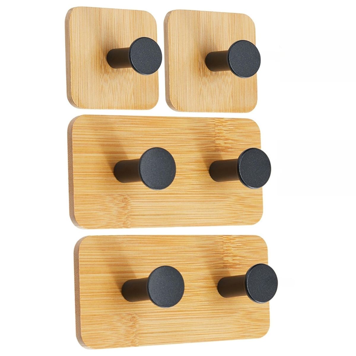 Heartdeco Adhesive Bamboo Wall Hooks 4 Piece Set Shop Today. Get it Tomorrow!